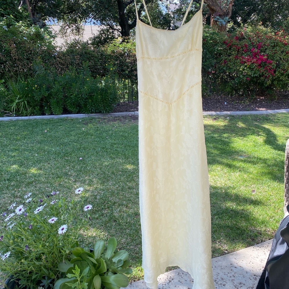 Princess Polly South of France Yellow Backless Sundress Spaghetti Strap - Picture 2 of 10